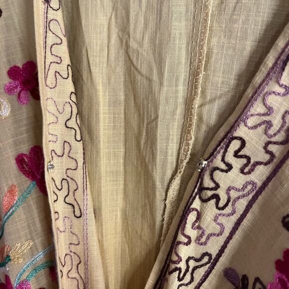 Bluheaven Gold‎ Floral Embroidered Romper Size Small - Picture 6 of 13